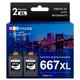 thumbnail image 1 of Cartucho de Tinta-Compatible GPC Image Negro para HP 667 667XL, 1 of 7