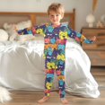 thumbnail image 6 of Dailycode Cotton Pajama Set Snug Fit Long Sleeve Top and Pants for 18M-8Y Happy Cats Faces, 6 of 7