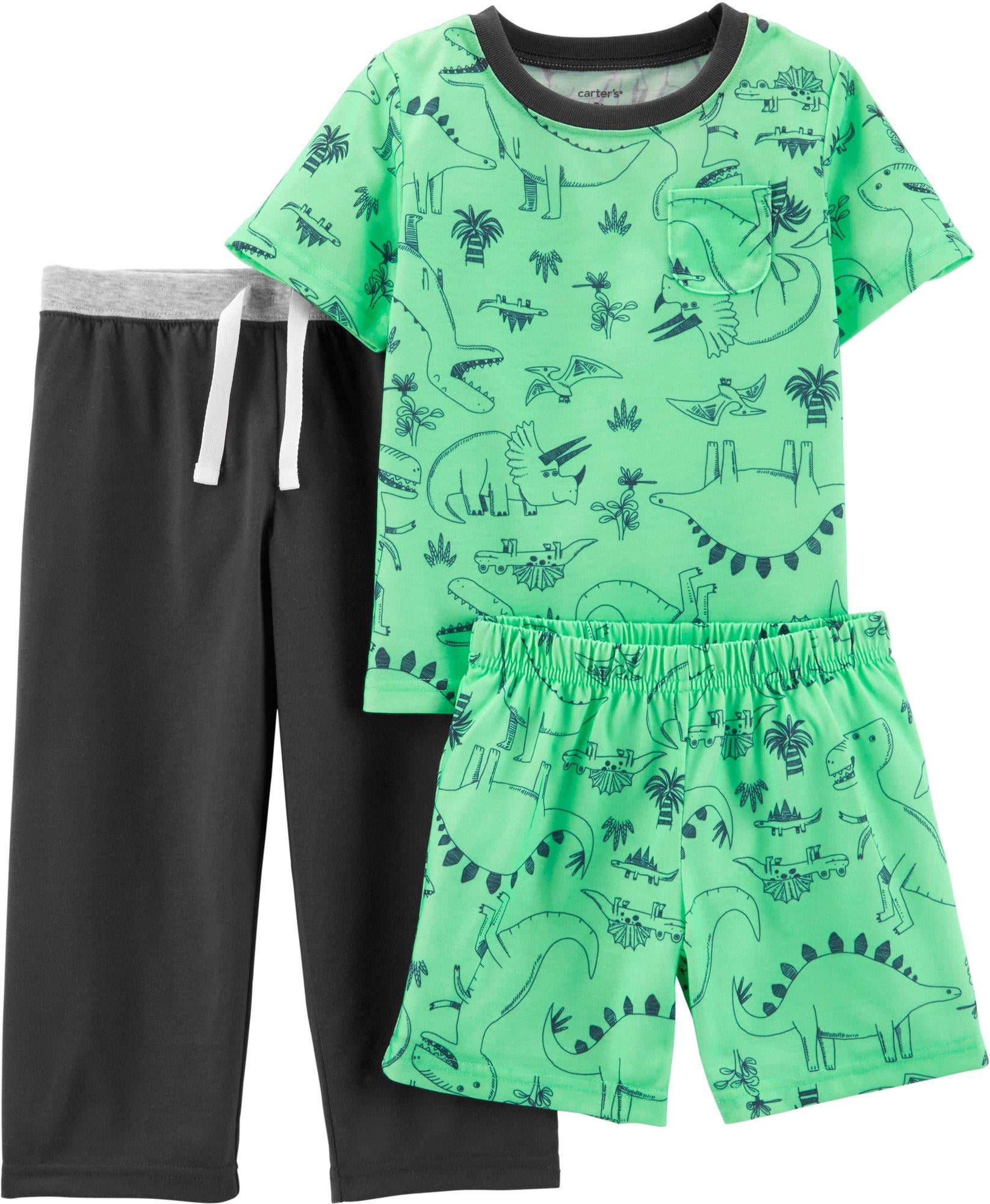 Carter's Carters Toddler Boys 3pc. Dinosaur Short Sleeve Pajama Set