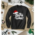 thumbnail image 2 of S4E Men's Papa Claus Santa Hat Christmas Crewneck Sweatshirt XX-Large Black, 2 of 4