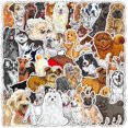 thumbnail image 1 of Pegatinas de caniche, 50 unidades, pegatinas estéticas geniales para botellas de agua, portátiles, álbumes de recortes, guitarras y equipaje, 1 of 5