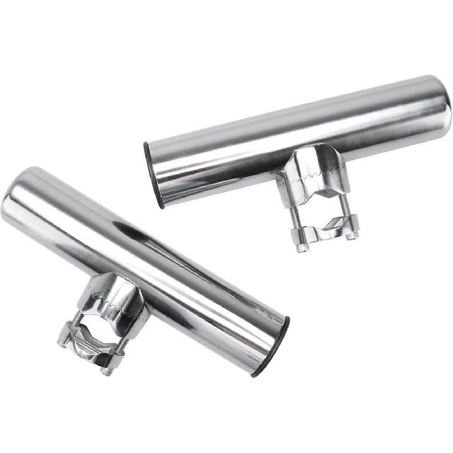 2pcs Rail Mount Rod Holder Stainless Clamp on Fishing Rod Holder for Rails