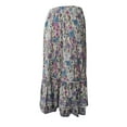 thumbnail image 6 of Michellecmm  Women Long Skirt Elegant Elastic Waist Floral Flowy Summer Swing Skirt, 6 of 7