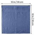 thumbnail image 2 of Utopia Towels 12 Pack Premium Wash Cloths Set, 12 by 12 Inches, 100% Cotton Ring Spun, Highly Absorbent and Soft Feel Essential Washcloths for Bathroom, Spa, Gym, and Face, Electric Blue, 2 of 5