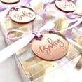 thumbnail image 2 of Etiqueta personalizada con corte láser para el nombre del bebé, decoración redonda de acrílico dorado para fiesta de boda y Baby Shower, sin caja, sin cinta, 50 unidades, 2 of 4