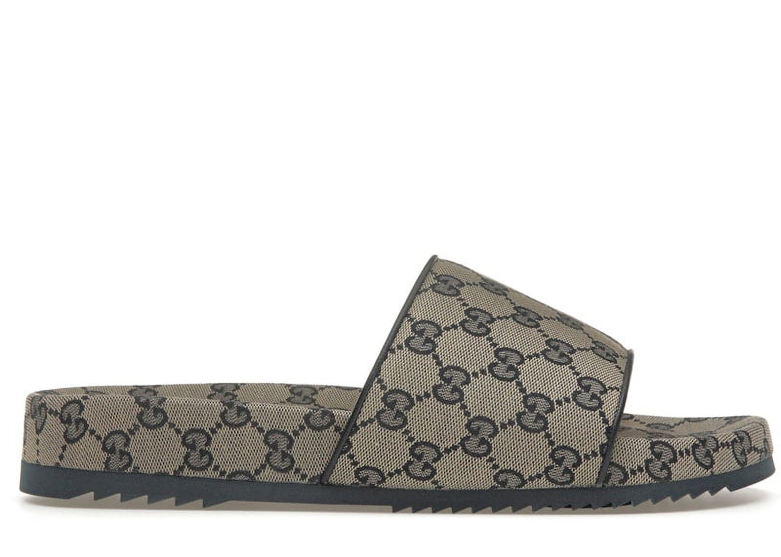 Gia Borghini Lead Blue Gia x Pernille Double Strap Leather Slides Gia Borghini Cream Gia x Pernille Double Strap Leather  main image 3