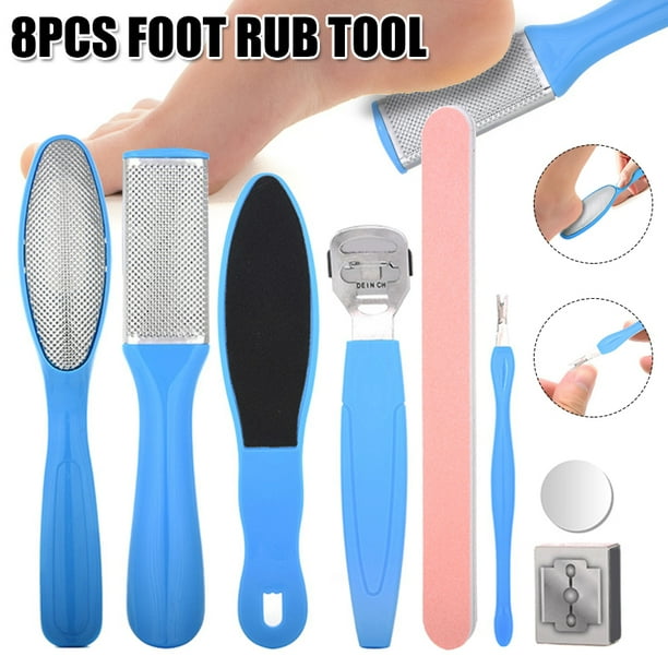 8pcs Foot Rub Board Set Exfoliating Rubbing Board Dead Skin Remover