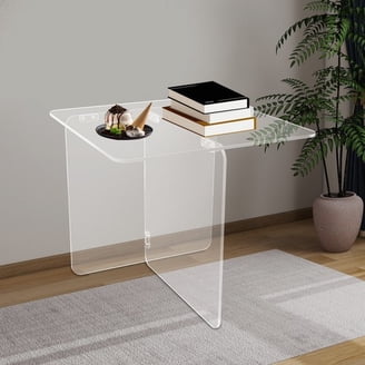 solaround Acrylic Side Table, Nightstand Bedside Table for Bedroom
