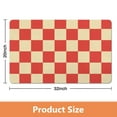 thumbnail image 3 of Supreme Comfort Bath Mat: Long Checkered Bathroom Runner Rug. Non-Slip, Water Absorbent. Soft Microfiber, Washable Floor Mats for Showers, 20x32in, 3 of 5