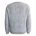 thumbnail image 2 of Suéter George para Mujer, con Cuello Redondo,Jacquard,Estampado Animal Print Beige Talla G, 2 of 4