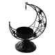 thumbnail image 2 of Portavelas de de Metal, adorno de mesa de 7,3 pulgadas de alto, soporte de vela romántico para fiesta de boda, Festival duradero Estrella Negra, 2 of 9