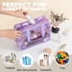 thumbnail image 3 of Bolsa de maquillaje UUYUUY PVC transparente impermeable para mujer, color morado, 3 of 7