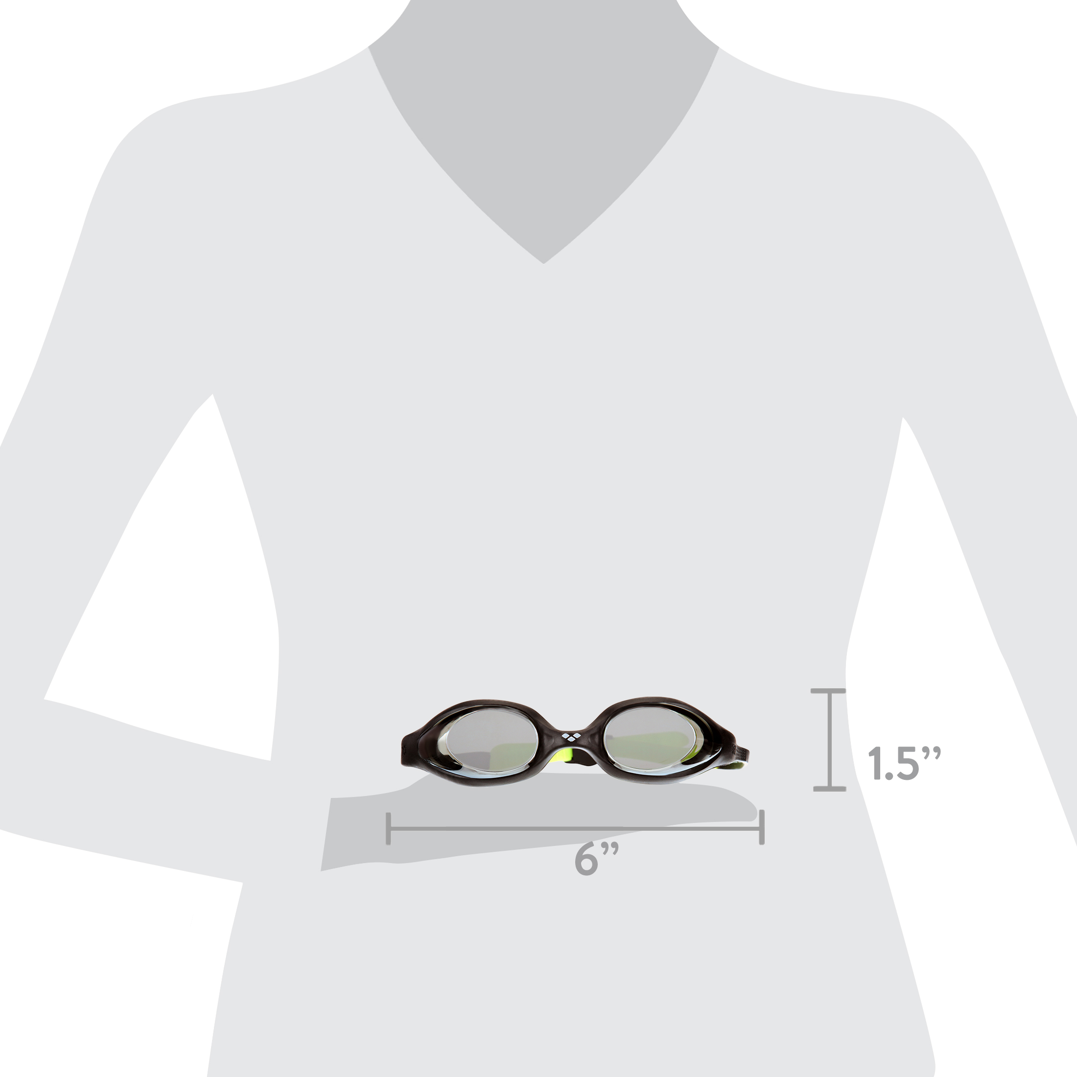 Arena Cobra Swimming Goggles, Black and Green photo 6