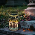 thumbnail image 3 of COEQINE Outdoor Solar Lights Solar Outdoor Candle Solar Cemetery Lights Water Resistant Fake Candle Solar Garden Stake Lights for Cemetery Grave Decorations, American Tribal Sunflower Brown Horse, 3 of 7