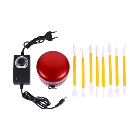 

NUOLUX 1 Set Mini Electric Pottery Wheel Adjustable Machine with Sculpting Tool EU Plug