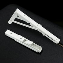 HEMOTON  16 Inch Folding Wall Mounted Shelf Bracket Adjustable White