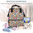 thumbnail image 4 of Kdxio Baby Diaper Backpack,Multi-Function Travel Backpack Nappy Bags,Nursing Bag, Fashion Mummy,Roomy Waterproof for Baby Care(colorful Skull sunflower), 4 of 5
