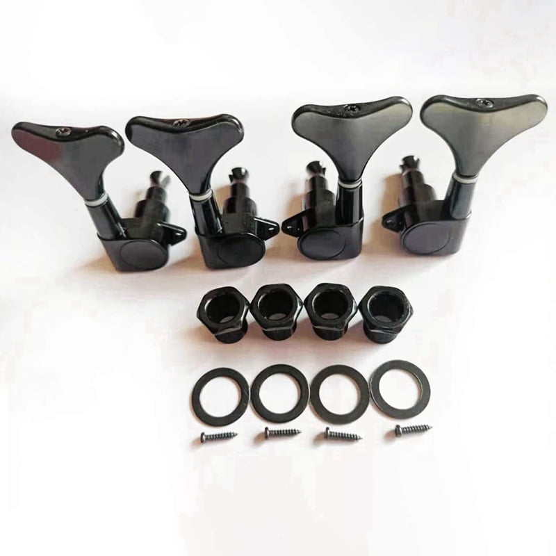 4+4 Sealed Guitar Tuning Pegs Keys 4R4L Machine Tuners for and , Black