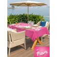 thumbnail image 5 of Outdoor Tablecloth with Umbrella Hole for Patio/Picnic/Party/Camping, Pink String Waterproof Table Cloth Rectangle Table Cover Washable, Spring Flowers Breast Cancer Awareness (60"x 102"), 5 of 8