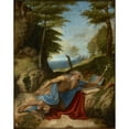 thumbnail image 2 of Lorenzo Lotto 15x18 Gold Ornate Wood Frame and Double Matted Museum Art Print Titled - Saint Jerome Penitent (circa 1513-1514), 2 of 4