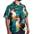 thumbnail image 2 of Platypus Men's Hawaiian Printed Short Sleeve Button Down Casual Beach Shirt's, Unisex, 2 of 6