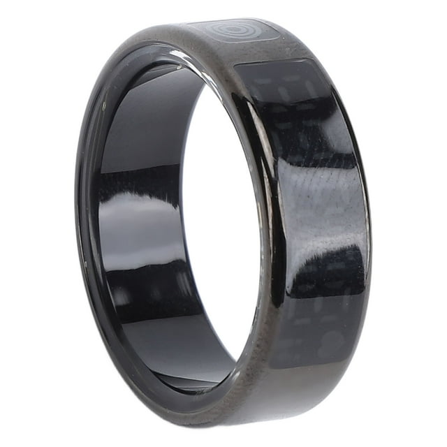 Smart Tracking Ring, Step Counting Touch Screen APP Control Smart Ring Smart Health Tracker Ring for Parties 8 Inner Diameter 16mm/0.62in