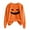 Orange2, variant on ,Oversized Halloween Pumpkin Face Sweatshirts for Women Casual Loose Comfy Funny Graphic Printed Pullovers Sweatshirt Ladies Crewneck Solid Color Fall Hoodless Tops Orange7 M