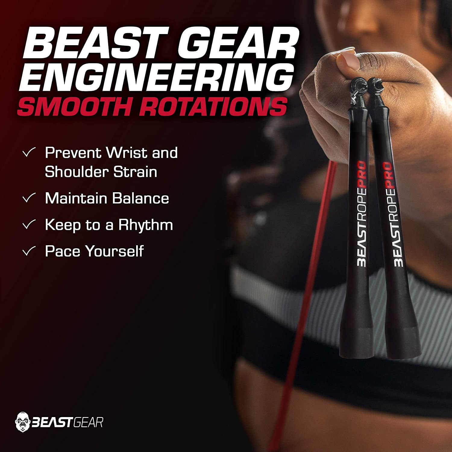 Speed Skipping Rope For Fitness & Conditioning Beast Rope By Beast Gear 