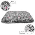thumbnail image 3 of Safari Pet Bed, Leopard Cheetah Animal Print Kiss Shape Lipstick Mark Dotted Trend Art, Chew Resistant Pad for Dogs and Cats Cushion with Removable Cover, 24" x 39", Charcoal Grey Pink, by Ambesonne, 3 of 4