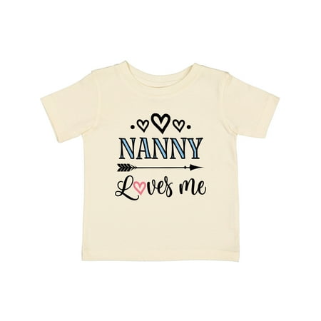 

Inktastic Nanny Loves Me Grandchild Gift Baby Girl T-Shirt