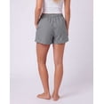 thumbnail image 4 of Real Essentials 3 Pack: Women's Woven Lounge Boxer Shorts Casual Sleep Comfy Elastic Waist Loose Fit PJ Bottoms with Pockets, 4 of 7