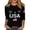 #03Black, variant on 250th Anniversary USA Shirt Women America Shirt 3/4 Sleeve Patriotic Flag Eagle Print Tops 1776-2026 Tshirt Gifts Blue S