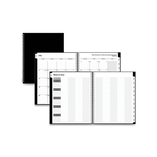 Teacher Academic Year Weekly/Monthly Lesson Planner 11 x 8.5, Black, 2021-2022
