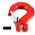 thumbnail image 3 of Clevis Hook with Latch, 4 Pack, 5/16Inch, 2470 Lbs Load Limit, Grade 80 Drop Alloy Steel, 3 of 5