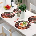 thumbnail image 5 of Dreamtimes Cute Christmas Snowman Placemats Set of 6 Non-Slip Heat Resistant Dining Table Place Mats Washable Kitchen PVC Weave Table Mats, 5 of 6