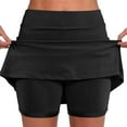 thumbnail image 2 of GXIPO Active Skort for Women, Quick Drying Golf/Pickleball/Tennis Skirt with Inner Compression Short, Pockets Black 5XL, 2 of 8