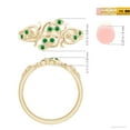thumbnail image 5 of ANGARA Natural Nature Inspired Pave-Set Emerald Leaf and Vine Ring in 14K Yellow Gold for Women (Size-1.3mm) | May Birthstone, Birthday, Anniversary, Jewelry Gift for Women | Natural Emerald Ring, 5 of 10