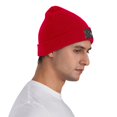 thumbnail image 6 of ZICANCN Traditional Day Of The Dead Skull Knit Beanie Hat, Winter Cap Soft Warm Classic Hats for Men Women, Red, 6 of 8