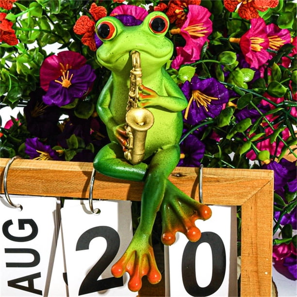 Adornos colgantes de tortuga con animales musicales, maceteros de resina para jardín, bonitos artículos decorativos, decoración para exteriores, bodas, regalos para festivales, resina