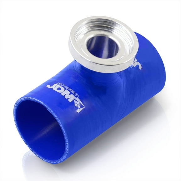 AJP Distributors Upgrade JDM Sport Universal 2.5" Blow Off Valve BOV Flange Adapter SSQV SQV Reinforced Silicone Coupler Hose Tube Pipe Piping Adaptor Turbo Charger Intercooler Intake Blue