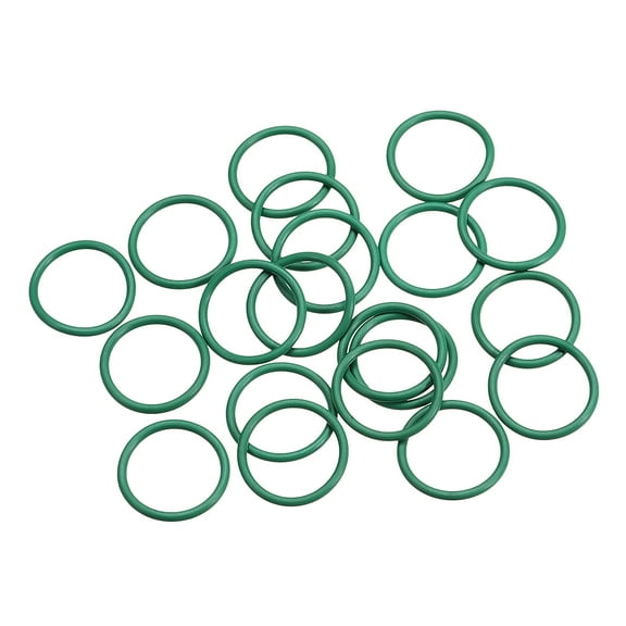 Fluorine Rubber O Rings, 18mm OD, 15mm Inner Diameter, 1.5mm Thick, Seal Gasket Green 20Pcs