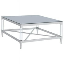 Skylark Round Coffee Table with Marble-like Top Letizia and Light Oak