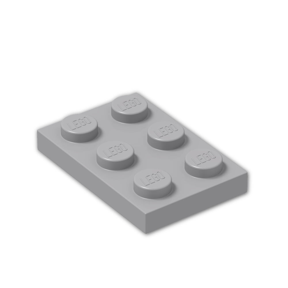 LEGO 10x Plate 2x3 in Dark Grey Part no.3021 