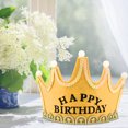 thumbnail image 2 of Tocado de fiesta amarillo DIY para celebraciones Sombrero de corona de feliz cumpleaños, 2 of 8