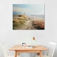 thumbnail image 2 of Small Beach Scene Bathroom Wall Art Beach Path Coastal Canvas Wall Decor Blue Sea Bedroom Ocean Pictures Prints Wall Decorations Seascape Office Kitchen Framed Artwork, 2 of 4