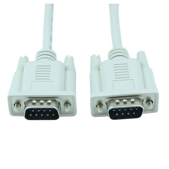 15ft Serial DB9/DB9 Straight-thru RS232 Male to Male Cable