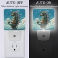 thumbnail image 2 of Sea horse LED Square Night Lights - Stylish and Functional Nightlight for Better Sleep - Energy Saving Plug-in Wall Light with Auto Sensor, 2 of 6