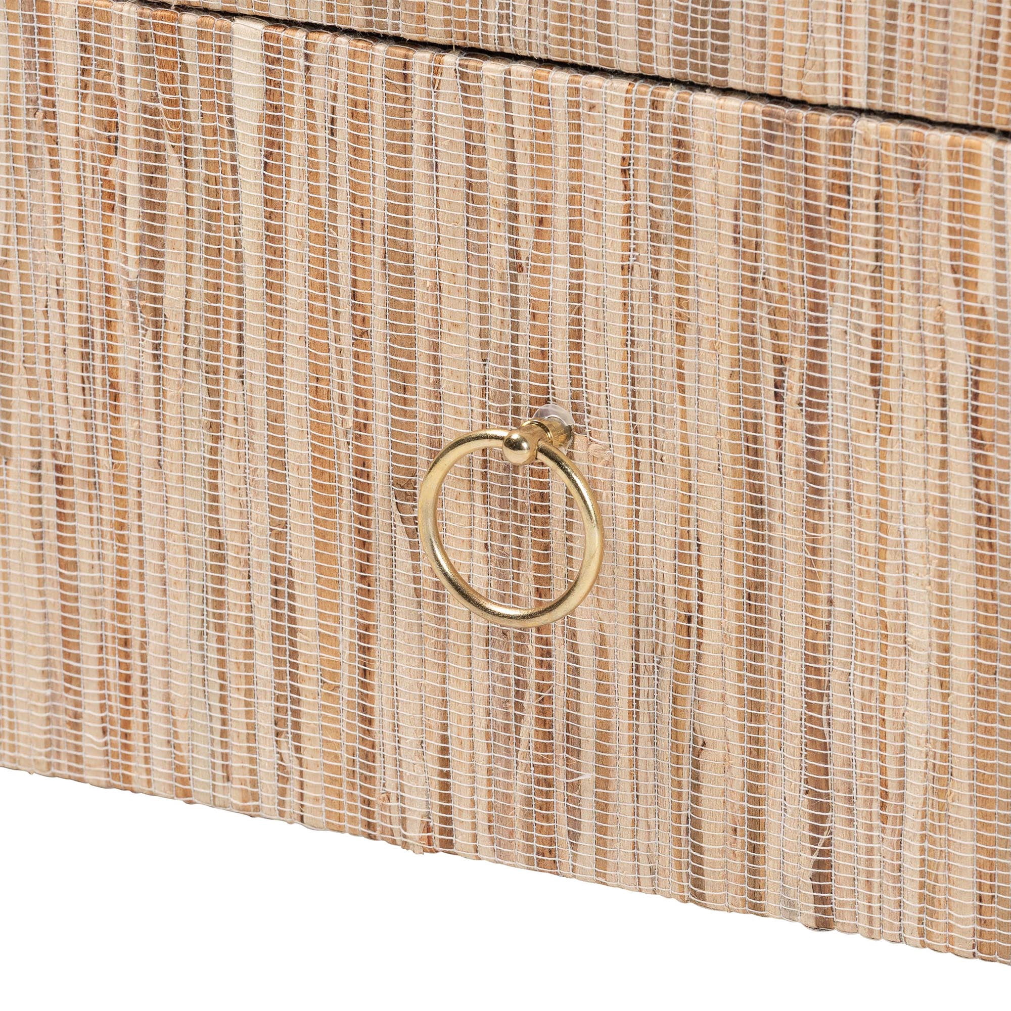 bali & pari Hannah Boho Nightstand, 1-Drawer, Natural