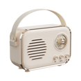 thumbnail image 2 of Retro Radio, Bluetooth Speaker with Subwoofer, USB/Aux Support, Card Insertion, Bluetooth 5.0, 10m Range, 1500mAh Battery, 4-6hrs Playback, Hands-free Calling, Portable, 2 of 9