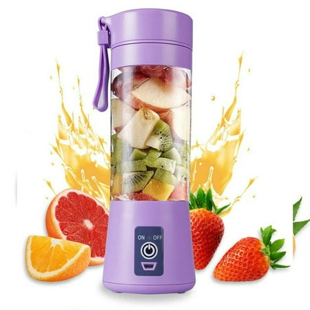 

Personal Blender Portable Juicer Cup Maker with 380ml Bottles 4 Blades and USB Rechargeable for Shakes and Smoothies